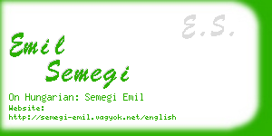 emil semegi business card